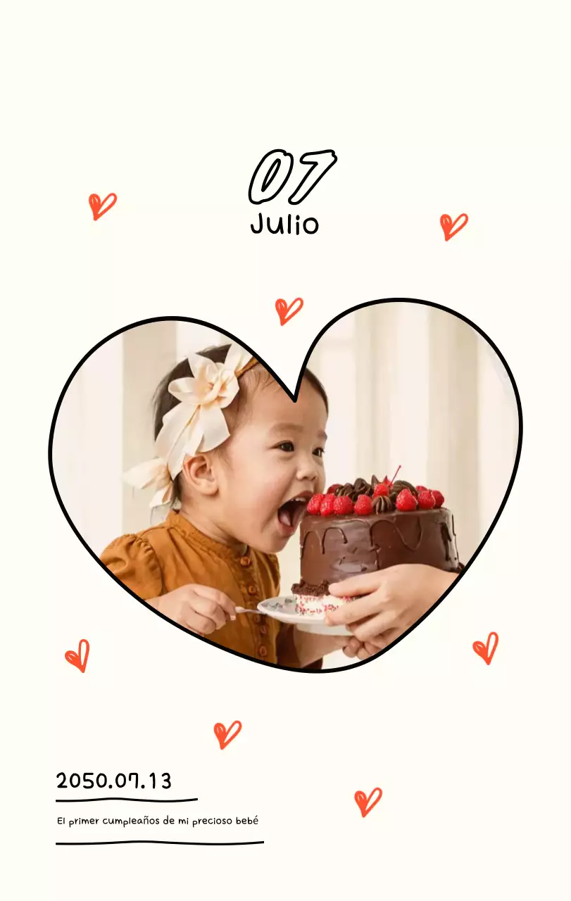 Bonito calendario con fotos de Año Nuevo