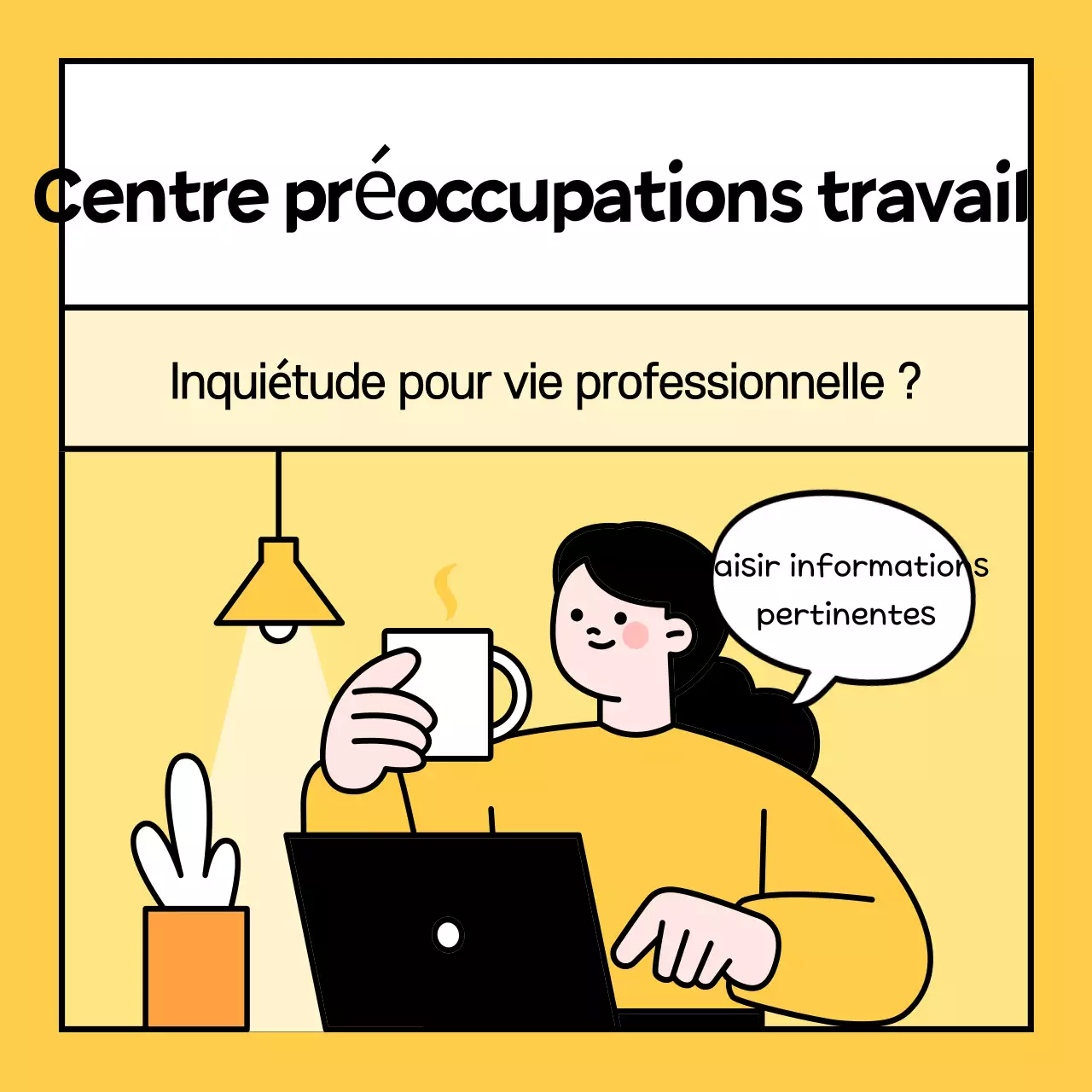 Promouvoir Yellow Simple Employee Worry Counselling