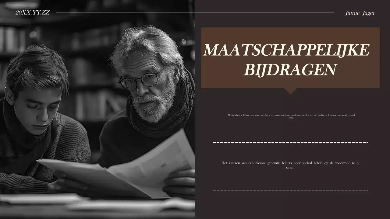 Zwart Modern Biografie Presentatie