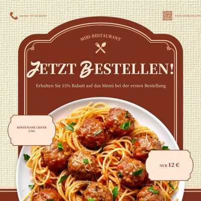 brown classic food promotion