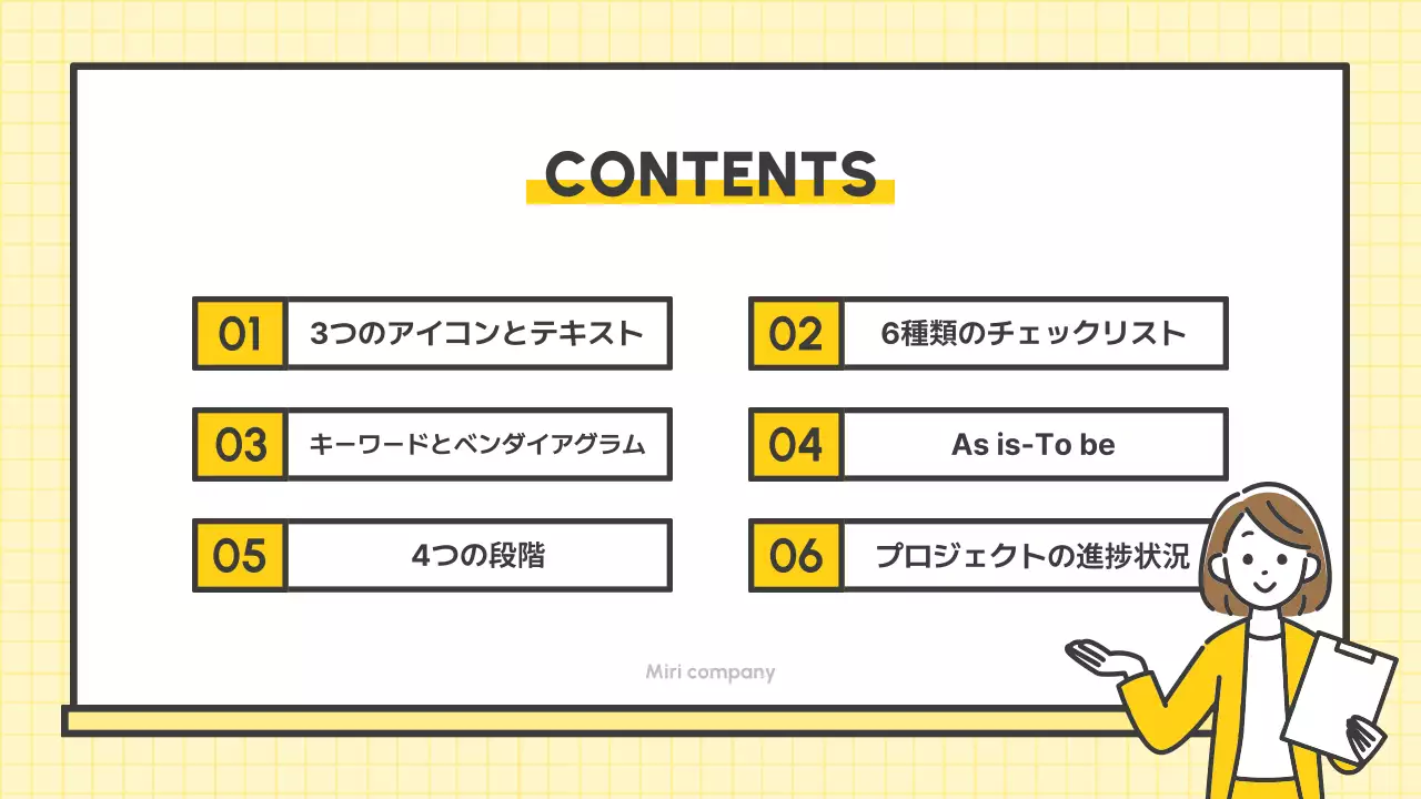 黄色 シンプル 資料 プレゼンテーション