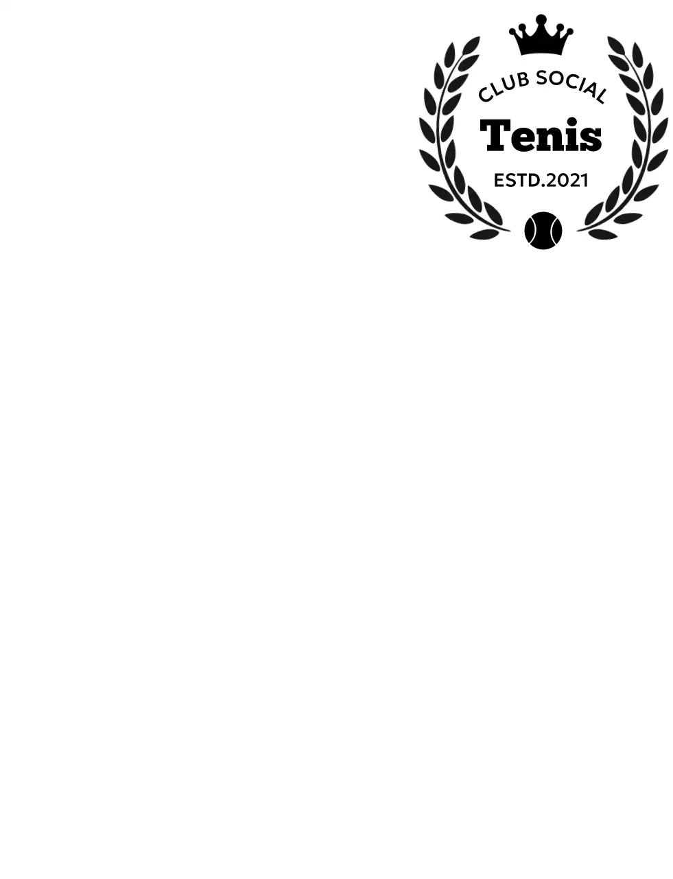 Logotipo deportivo sencillo en blanco y negro