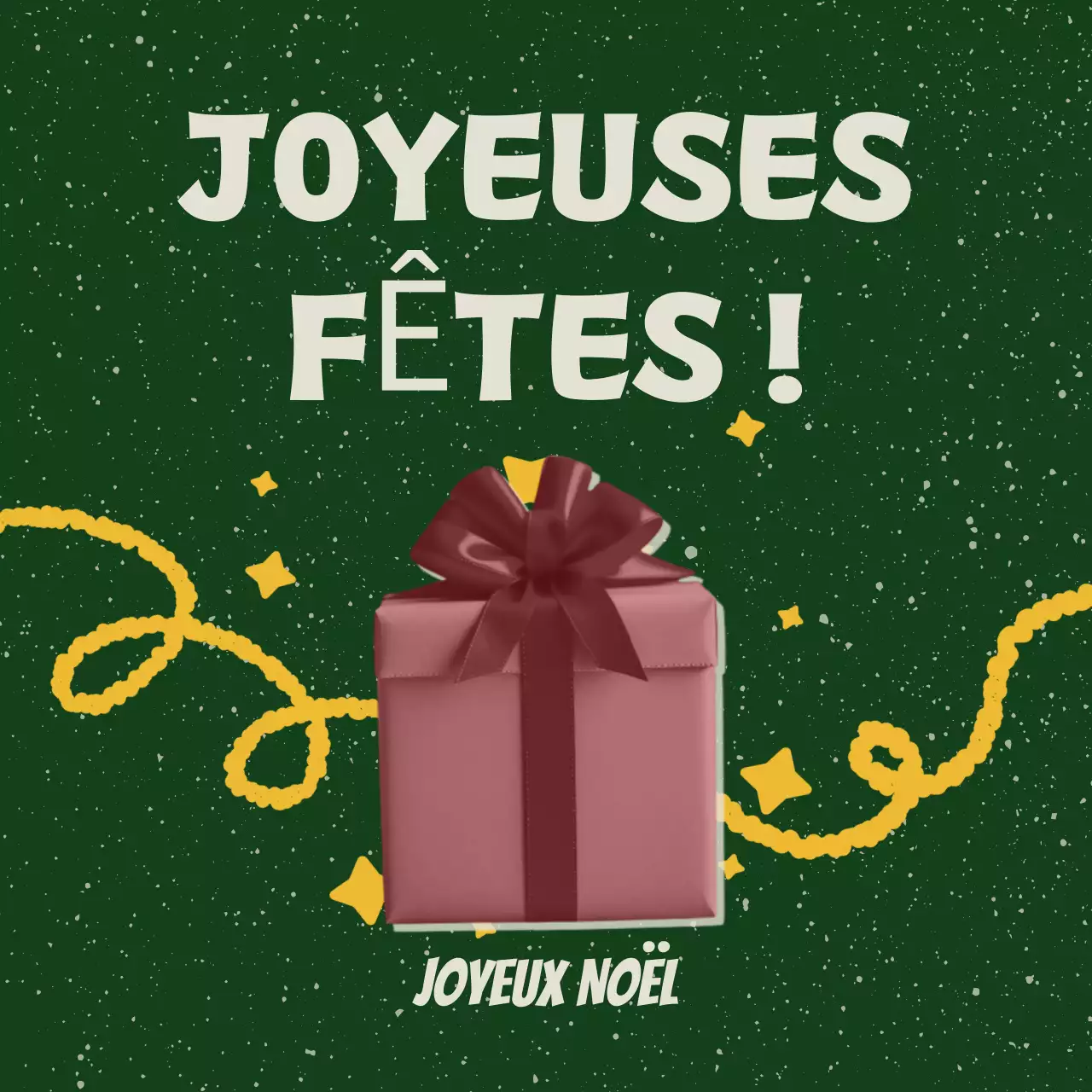 Vœux de Noël rétro rouges