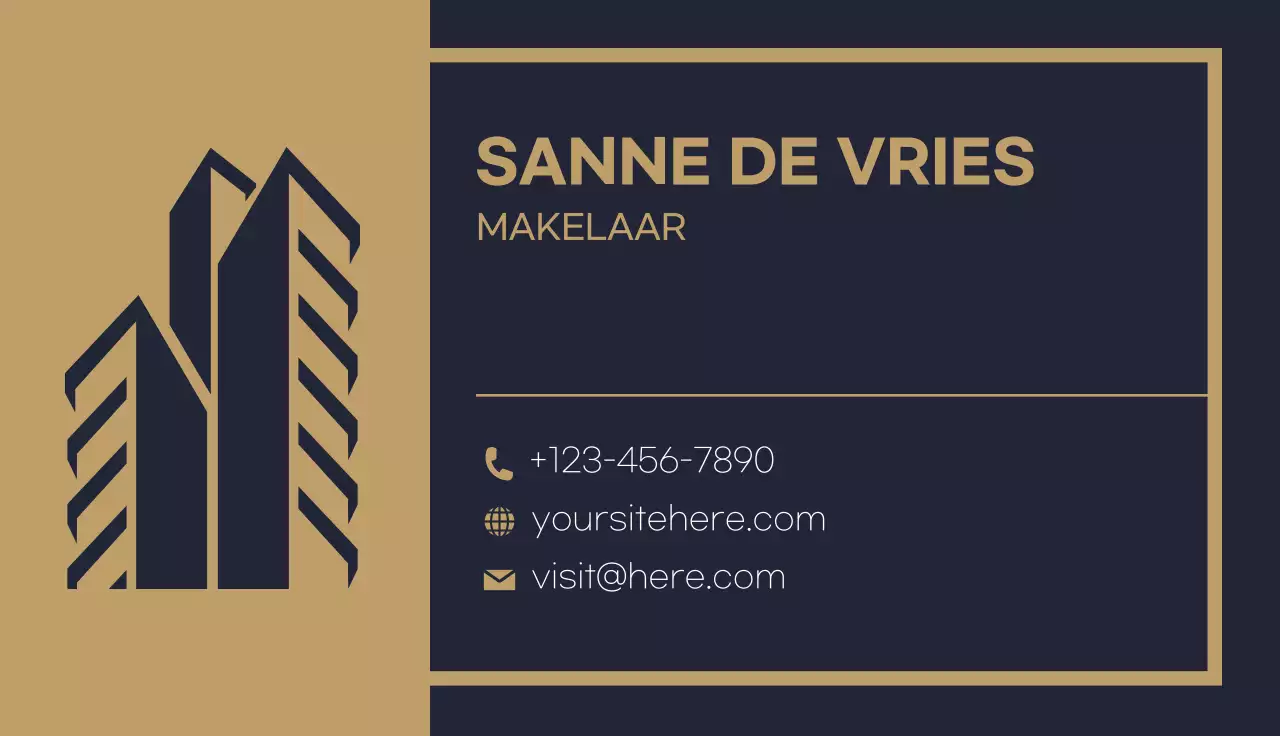 gouden moderne vastgoedkaart