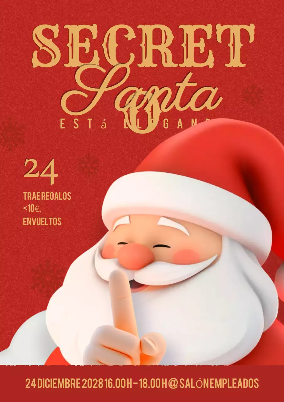 anuncio del amigo invisible clásico rojo