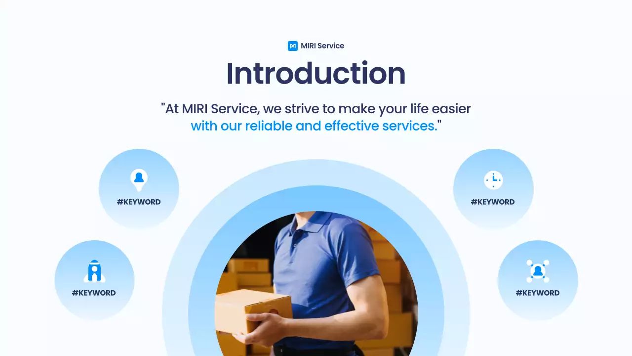 블루모던 딜리버리 프로모션 프리젠테이션