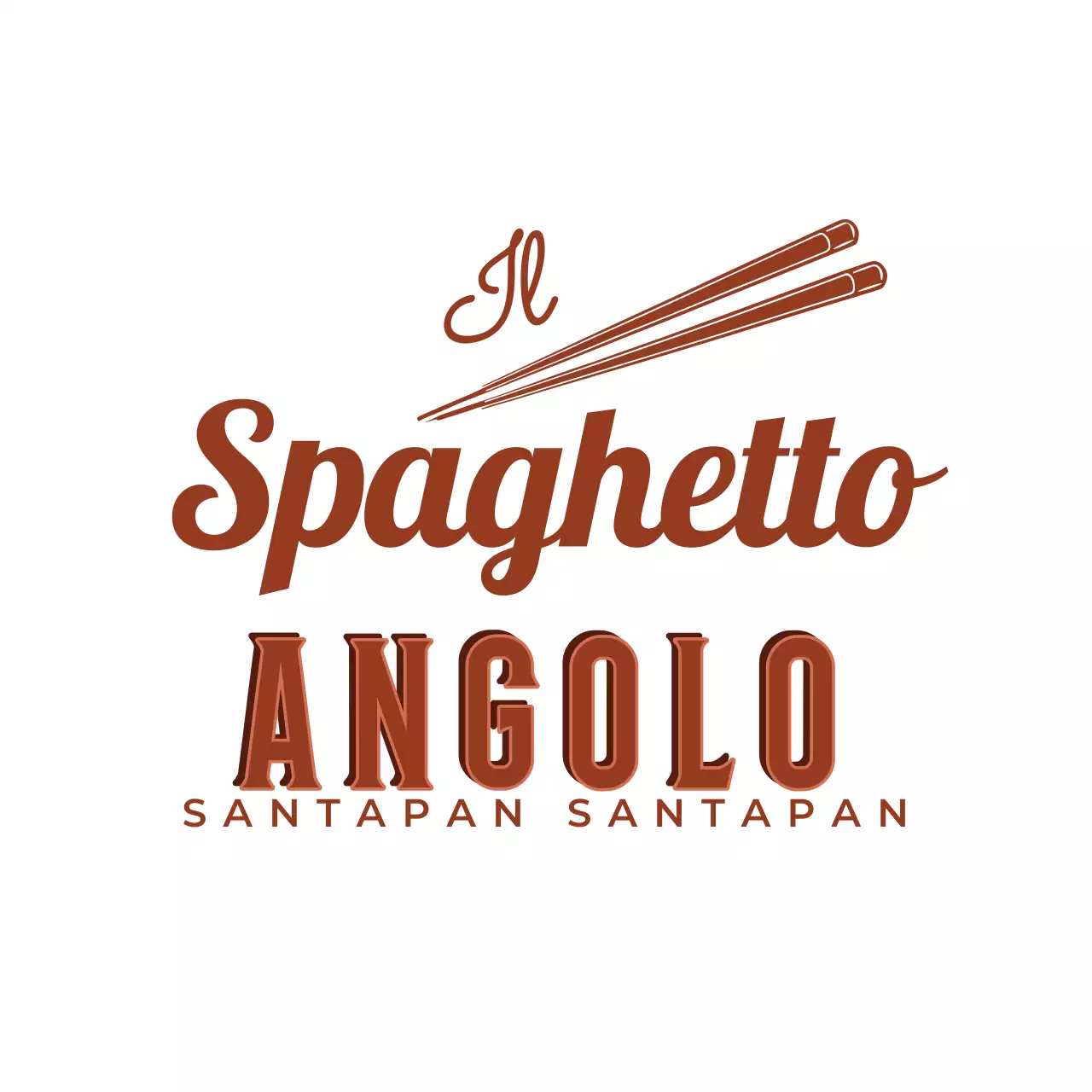 pubblicità di spaghetti classici marroni