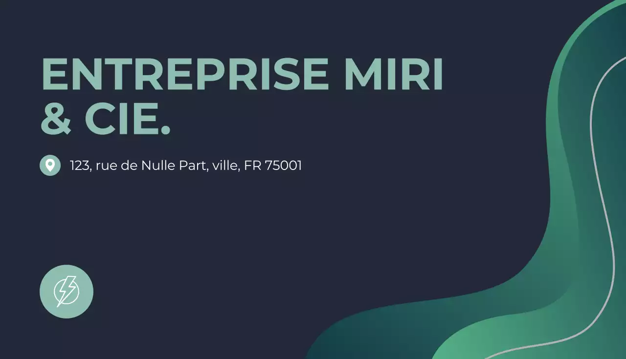 carte de visite énergie verte moderne