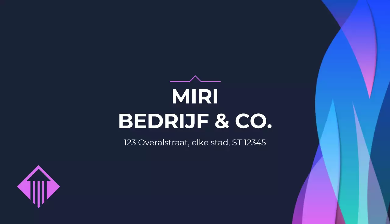 kleurrijk abstract visitekaartje