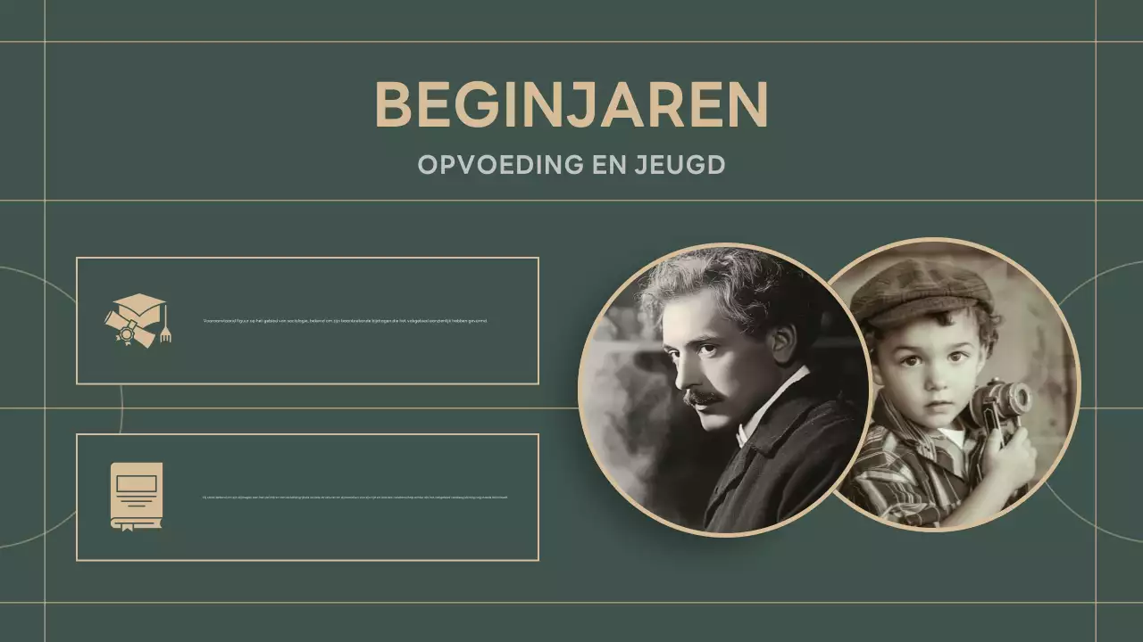groen klassieke biografie presentatie