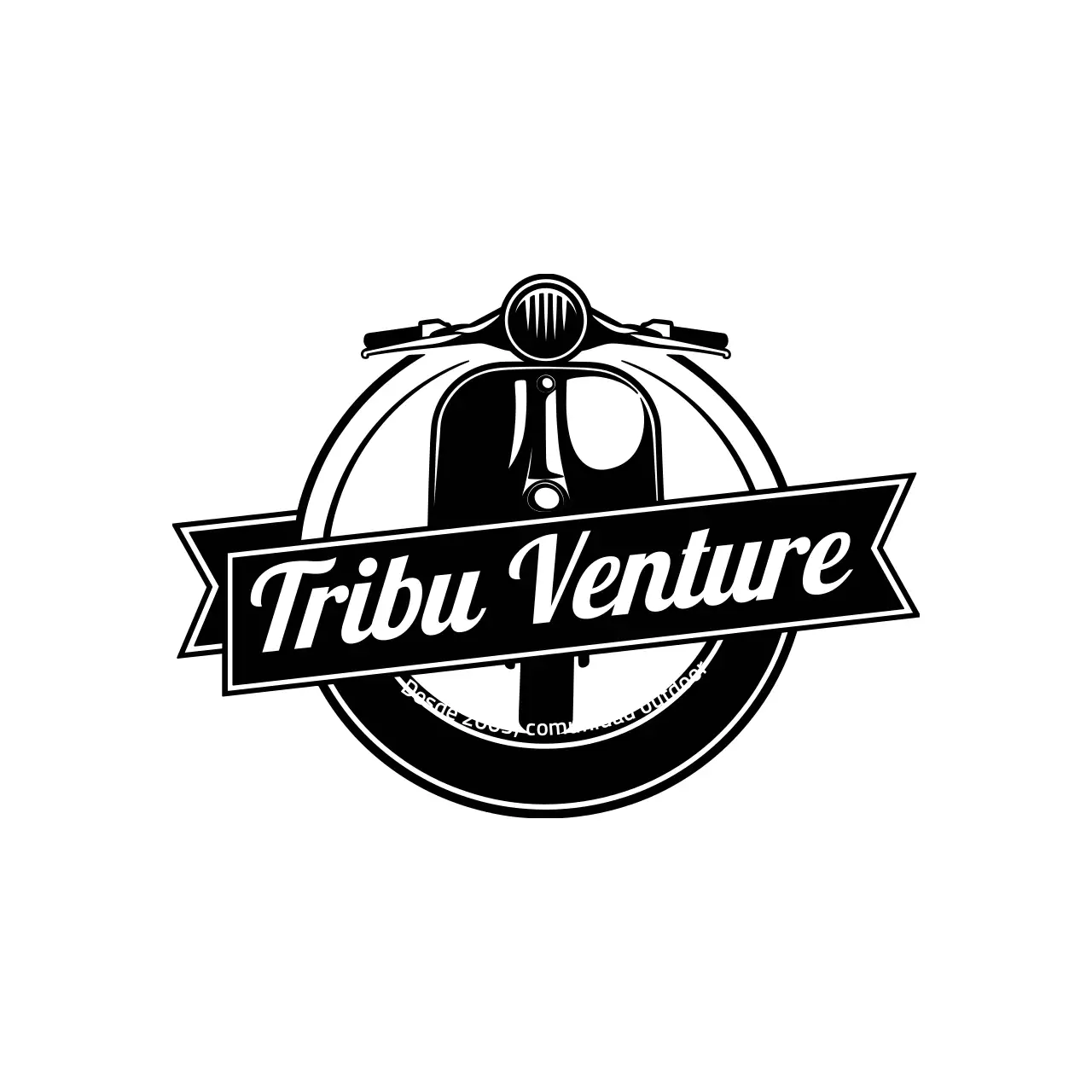 Logotipo de motocicleta vintage negro