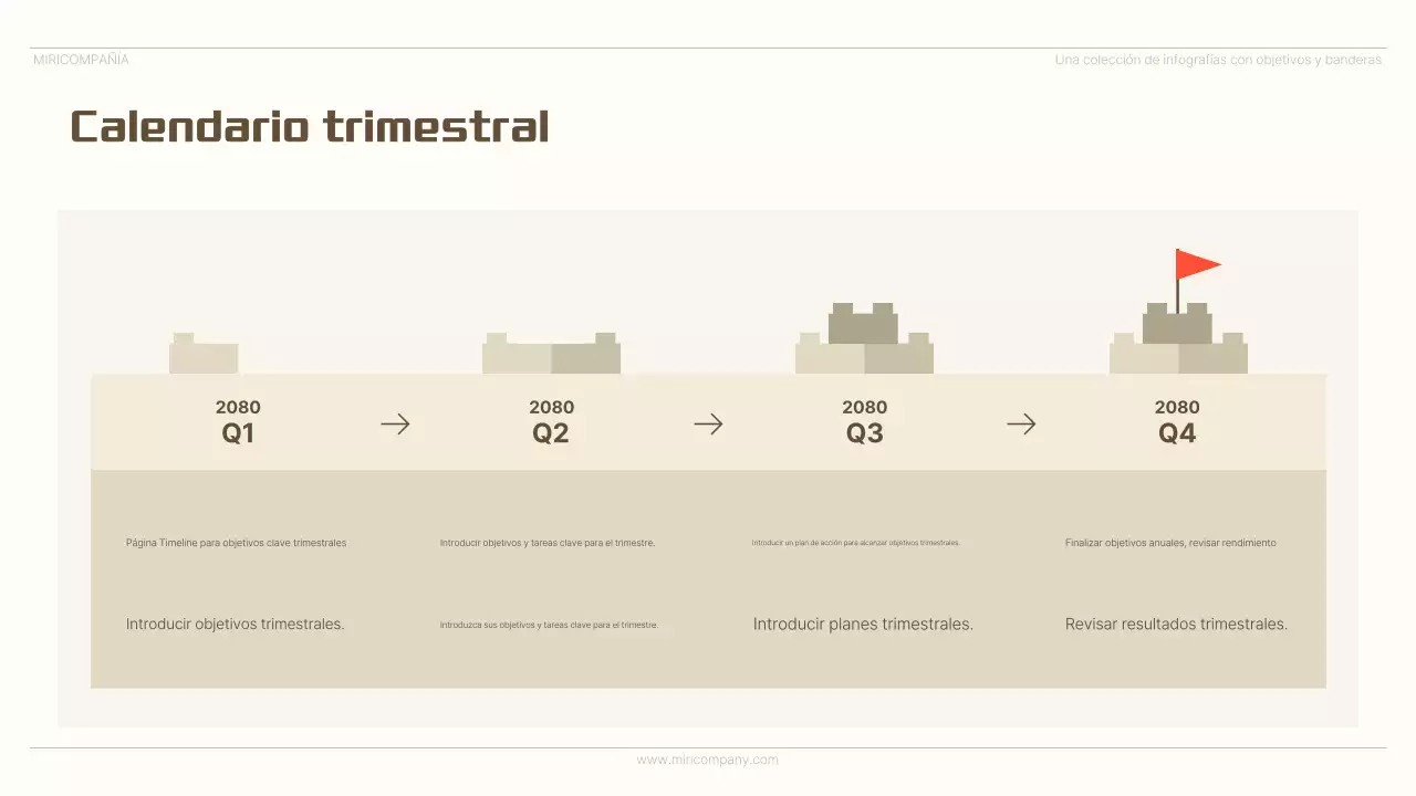 Anuncio infográfico minimalista en beige