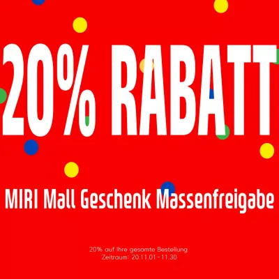 Rot hervorgehobene Rabatte