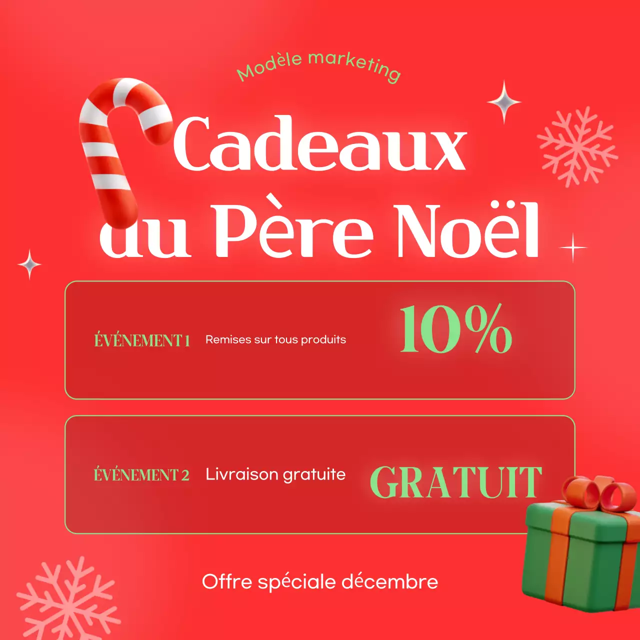 Promotion de Noël rouge et cosy