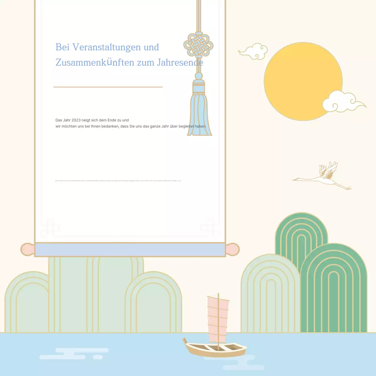 Traditionelle Neujahrsgrüße mit Minze