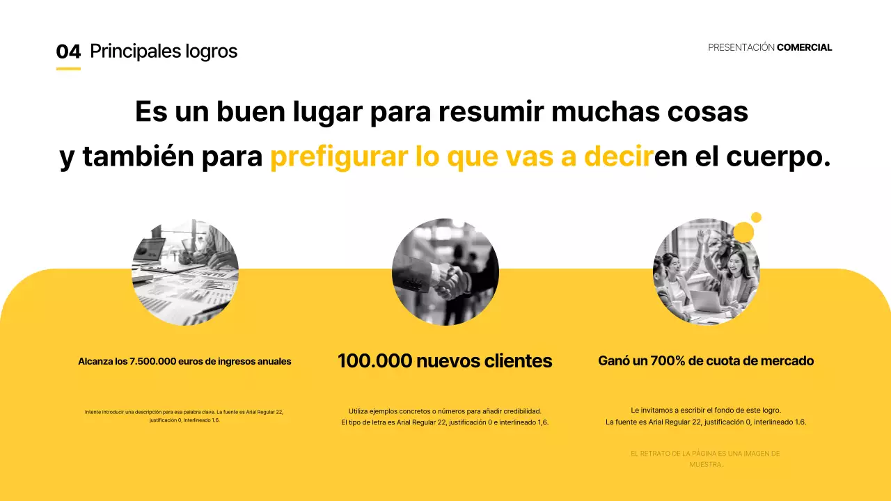 Amarillo Informes empresariales básicos