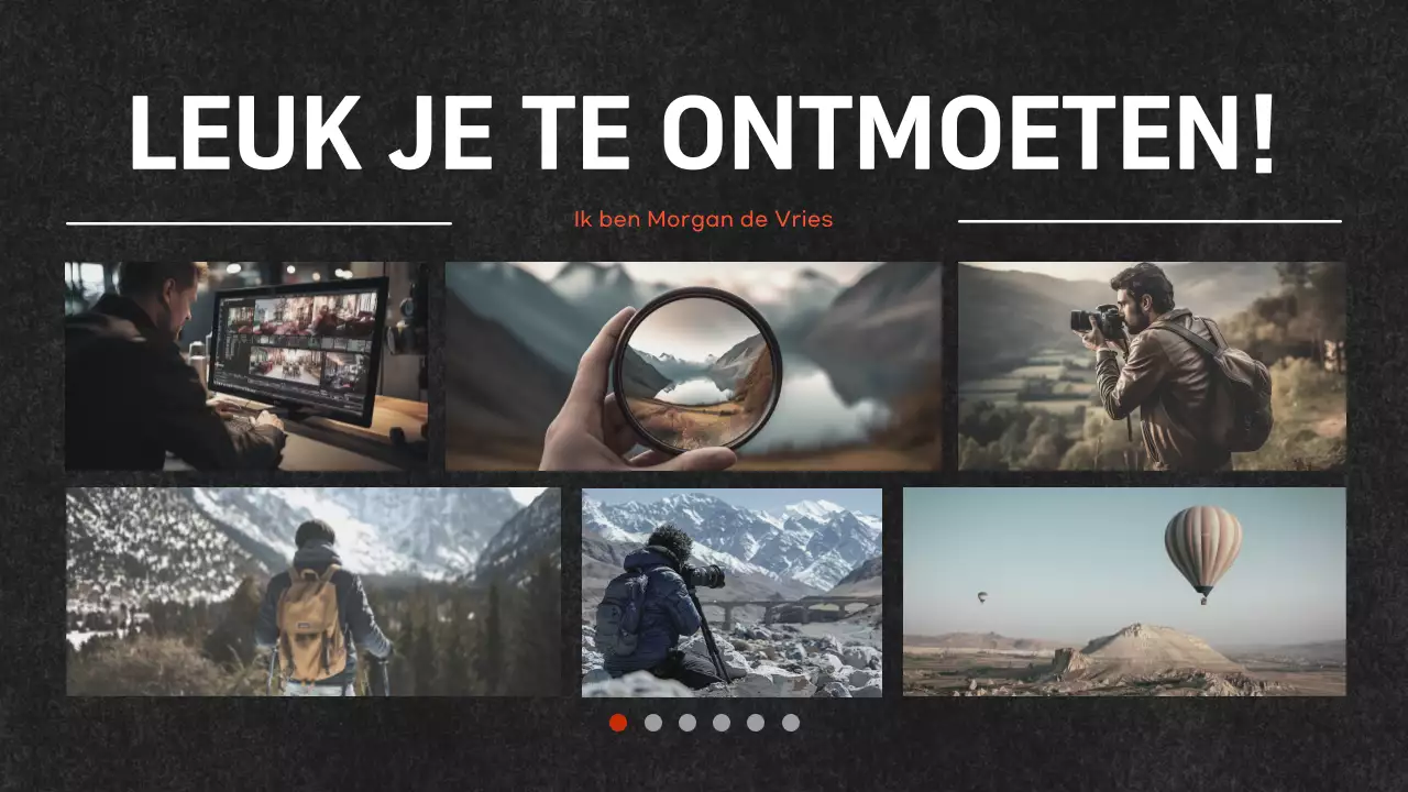 zwart modern portfolio document