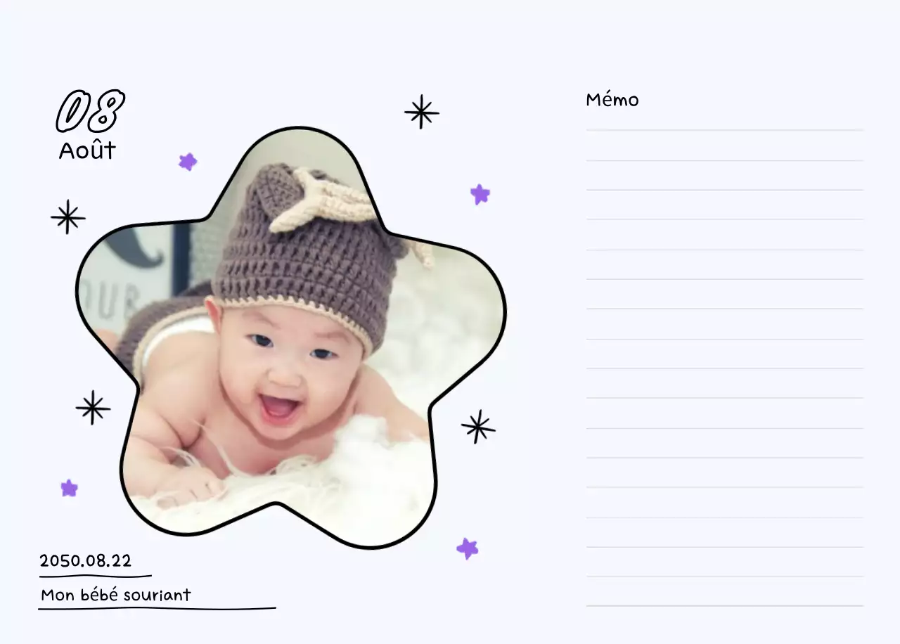 Agenda du Nouvel An blanc et joli