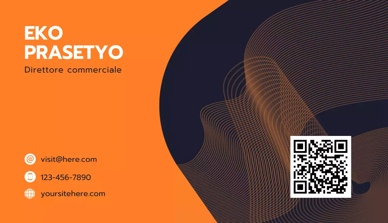 biglietto da visita moderno arancione