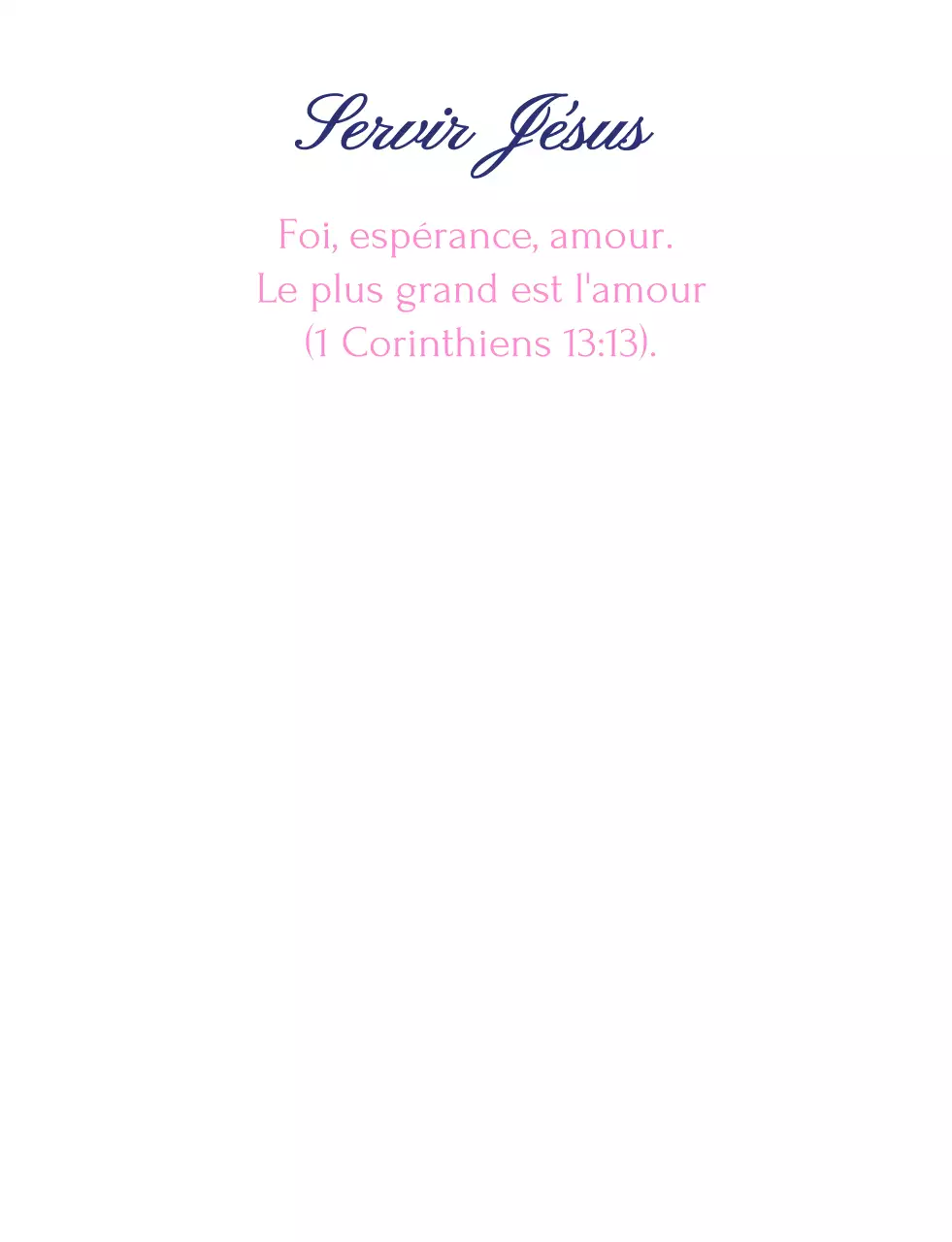 Lettrage simple de l'église en blanc