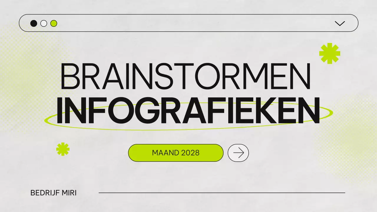 Presentatie Infographic Groen en Grijs Brainstormen