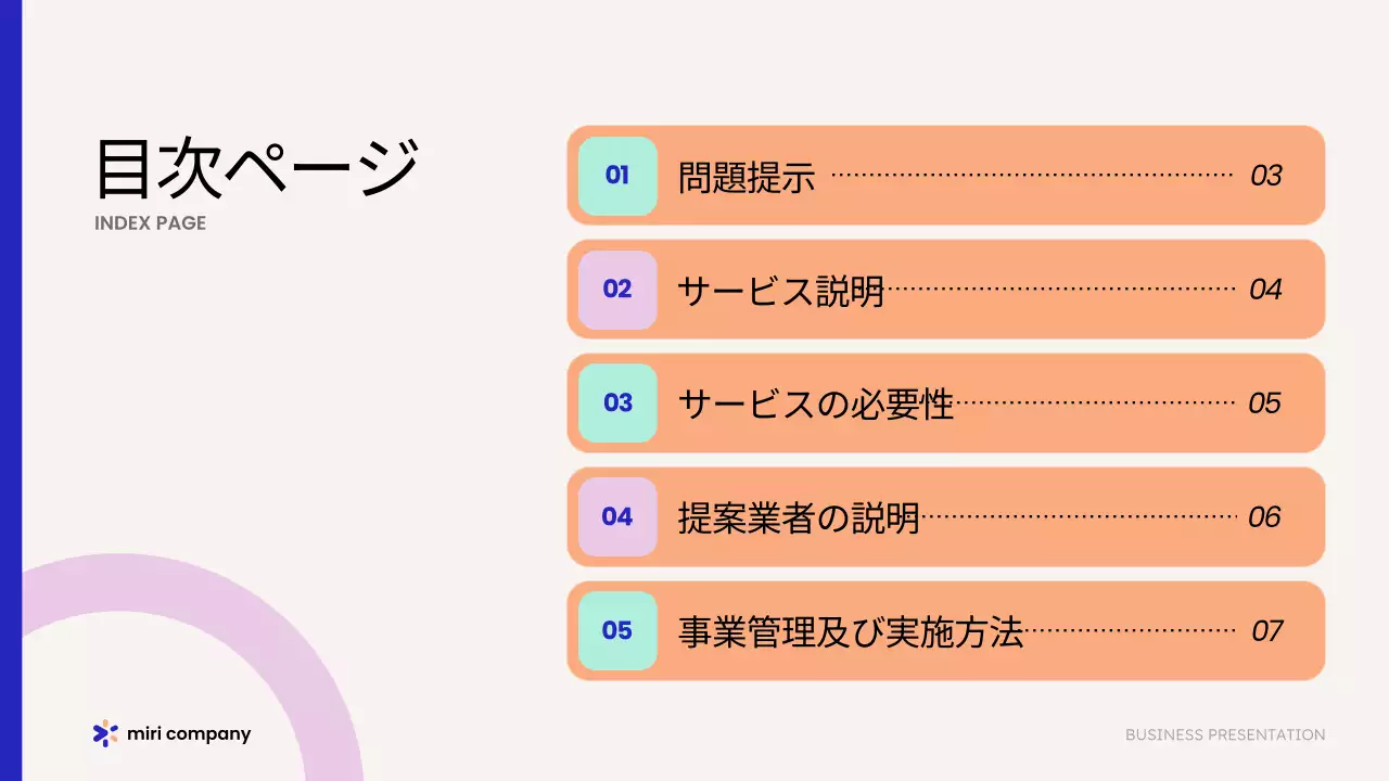 オレンジ モダン ビジネス 提案書 プレゼンテーション