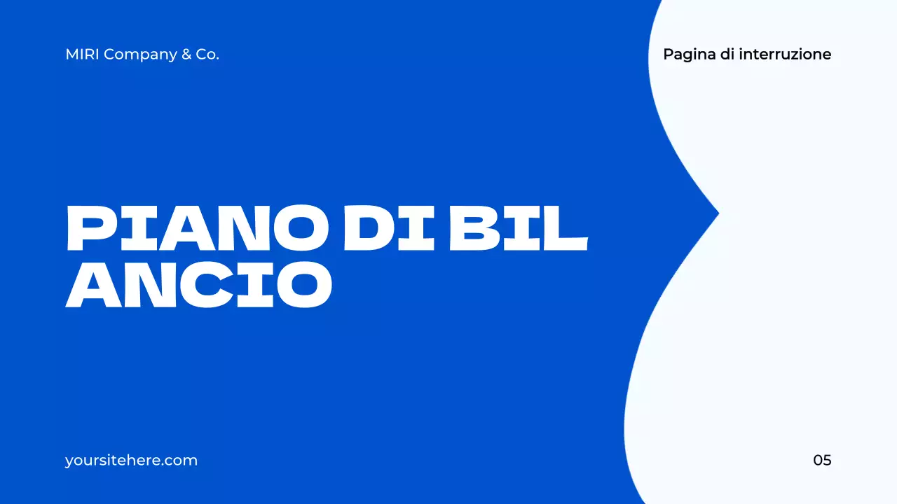 documento di proposta del progetto blu moderno