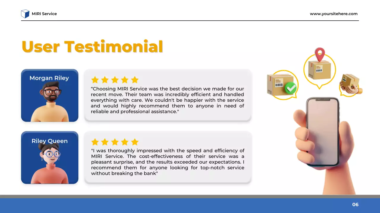 Trình bày dịch vụ hiện đại màu vàng