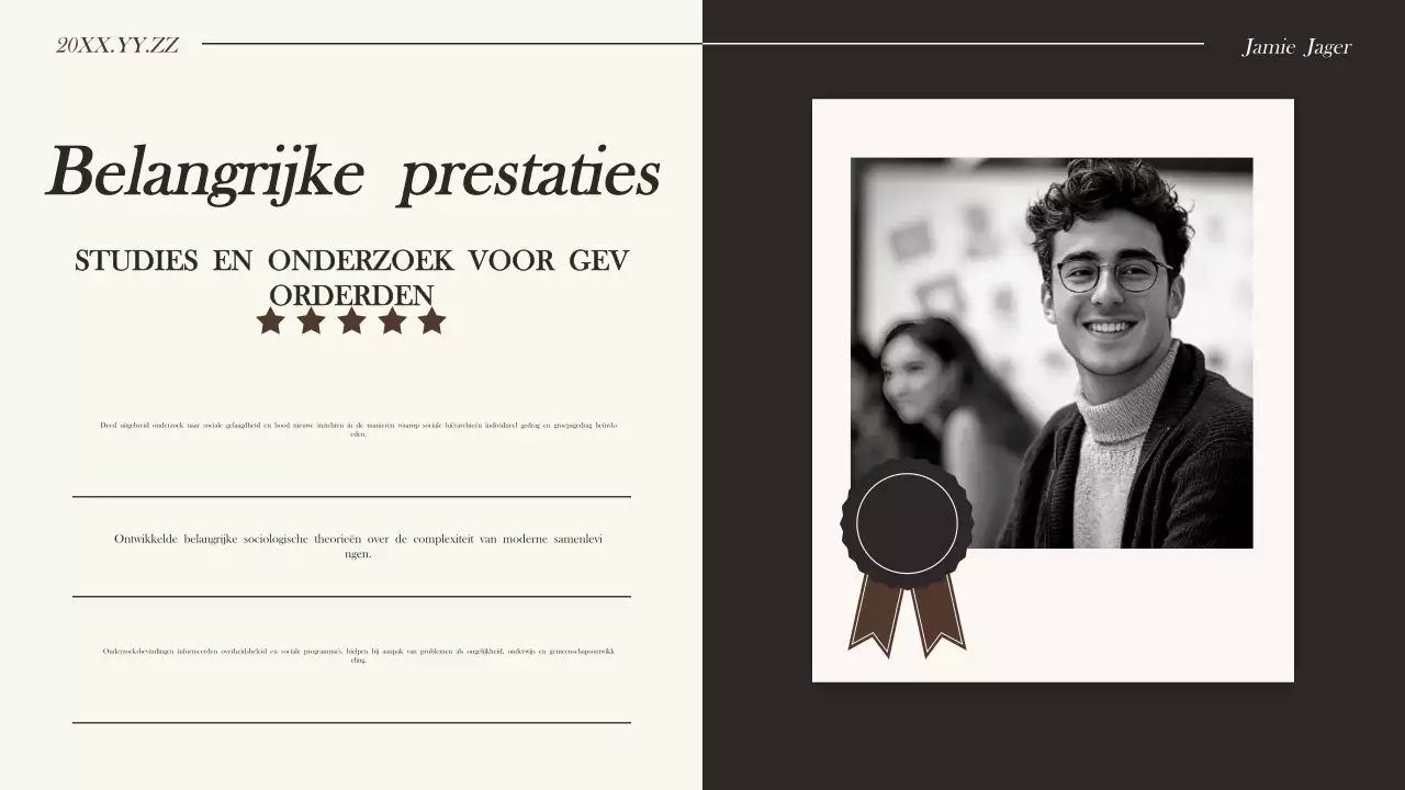 Zwart Modern Biografie Presentatie