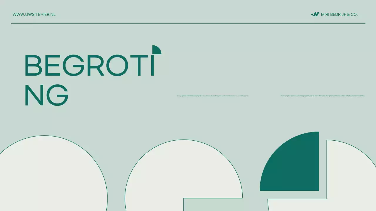 Munt modern projectvoorstel document