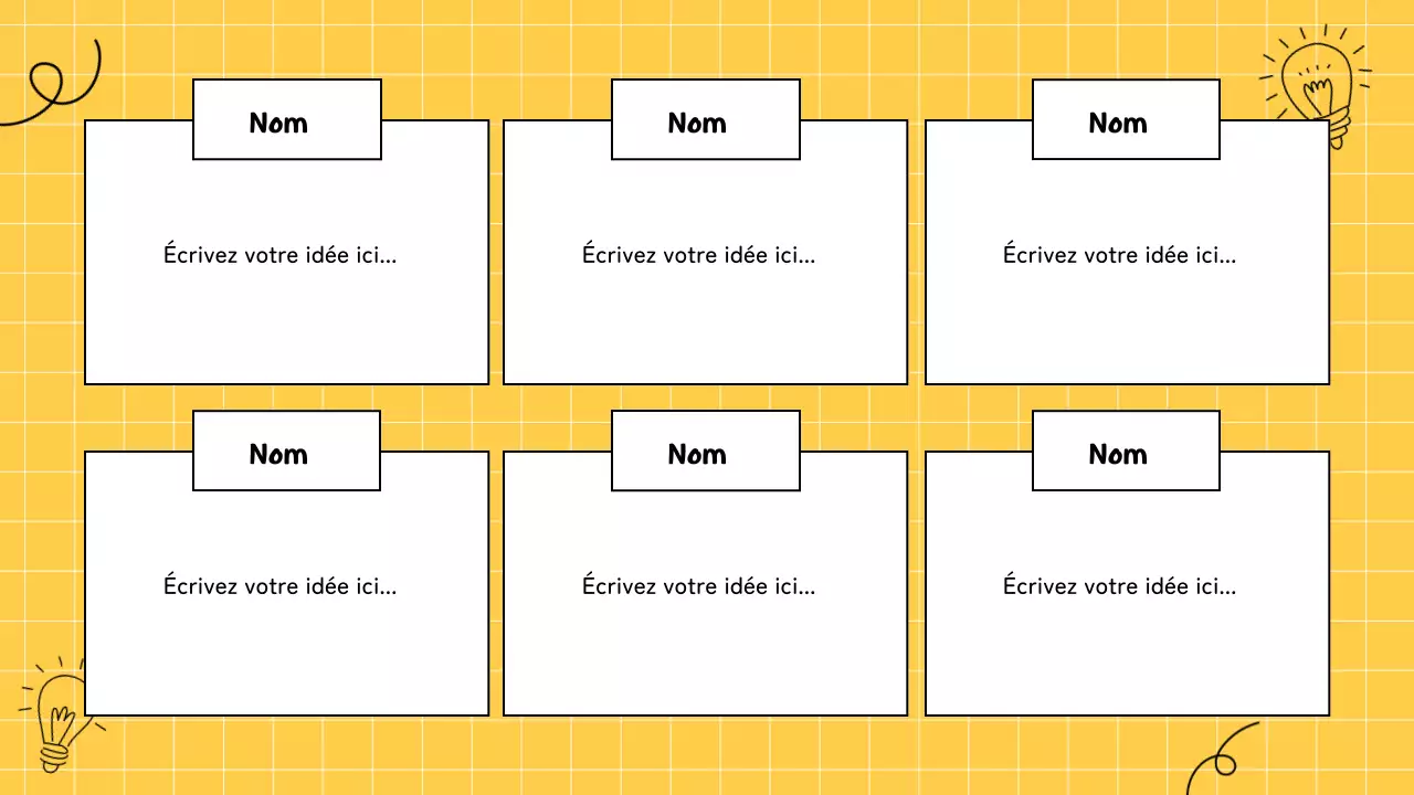 jaune brainstorming infographie présentation