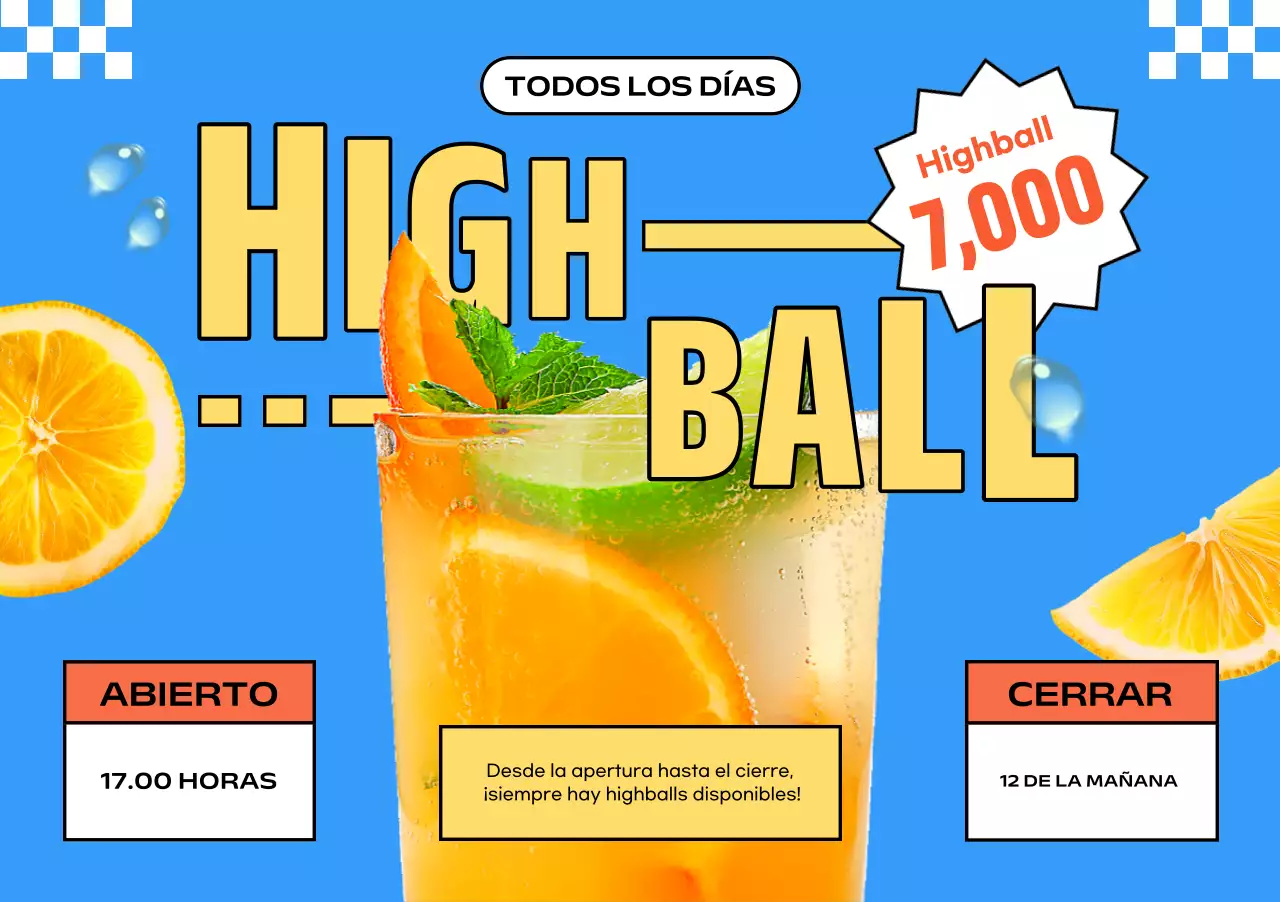 Anuncio Blue Pop Highball