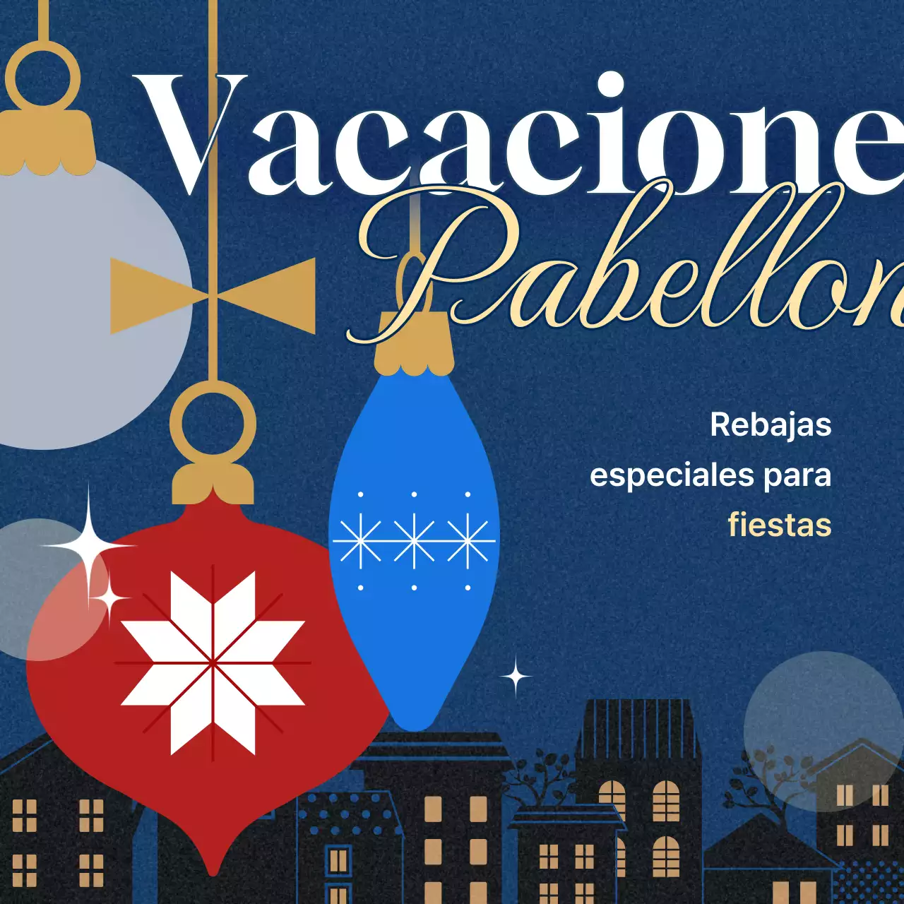Evento navideño Blue Modern