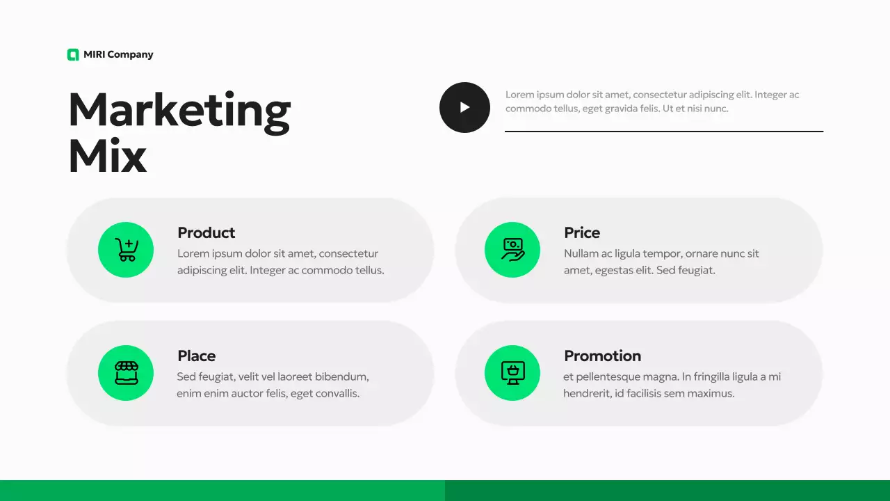 그린 모던 마케팅 계획 프레젠테이션