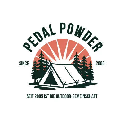 Orange Rustikales Camping Logo