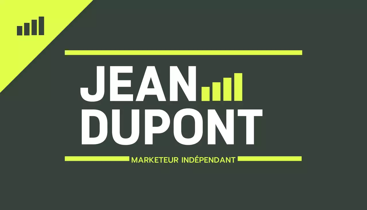 Carte de visite moderne verte