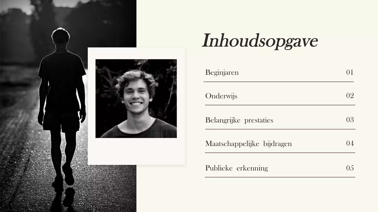 Zwart Modern Biografie Presentatie