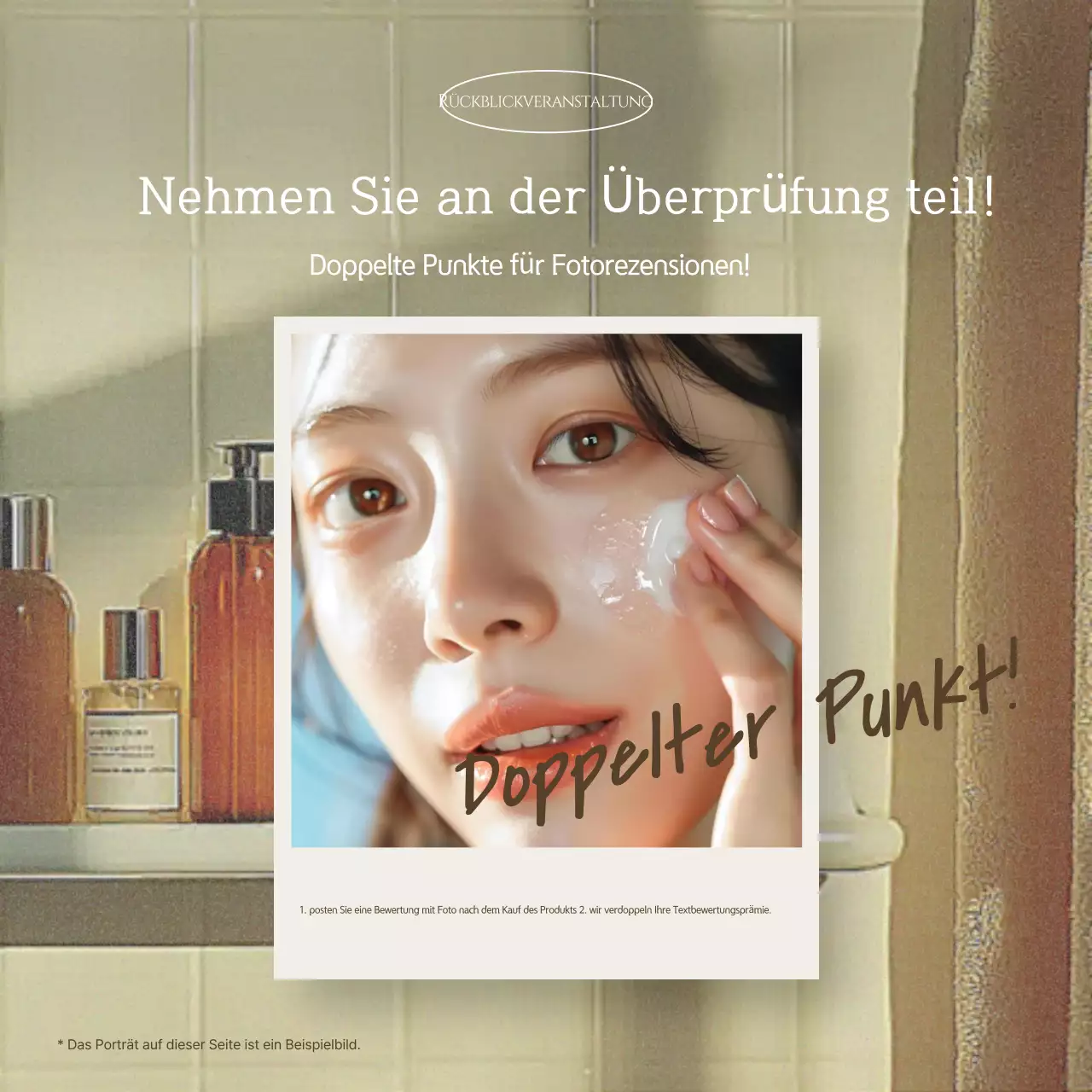 Beige Modern Review Anzeige