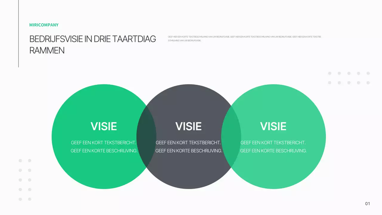 Een eenvoudig bedrijfsplan in wit en groen