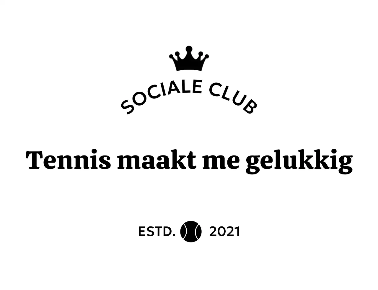 Eenvoudig logo voor tennisorganisatie