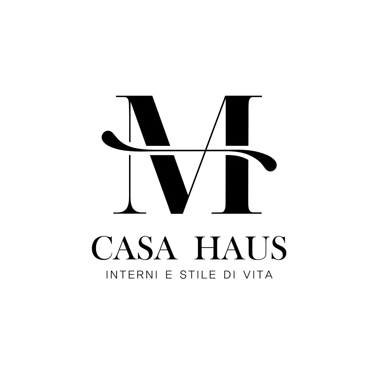 nero elegante Logo Lettera M