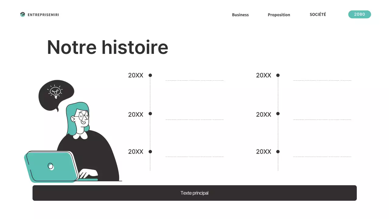 Un plan d'affaires simple, couleur menthe