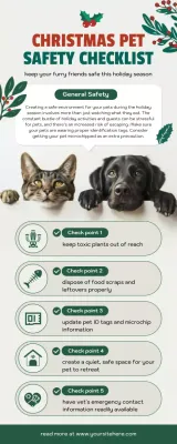 Green Simple Pet Safety Checklist Infographic