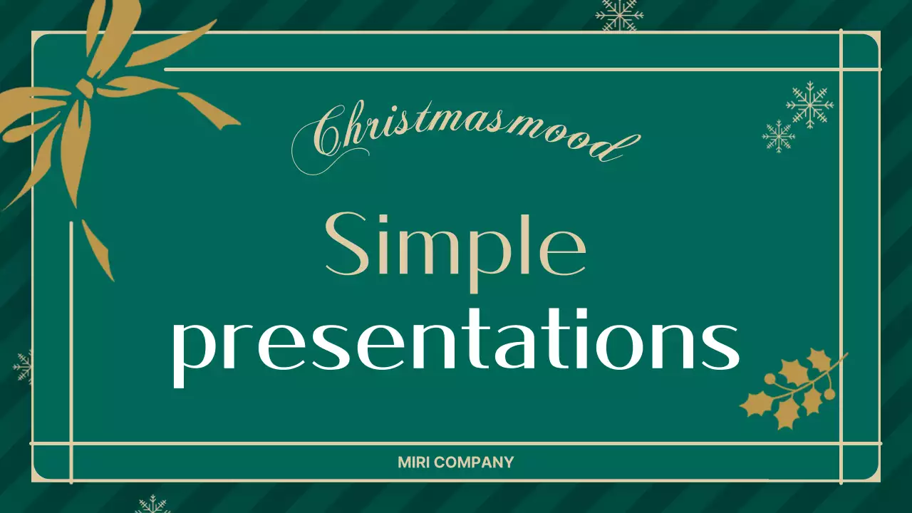 Green Simple Christmas Presentation