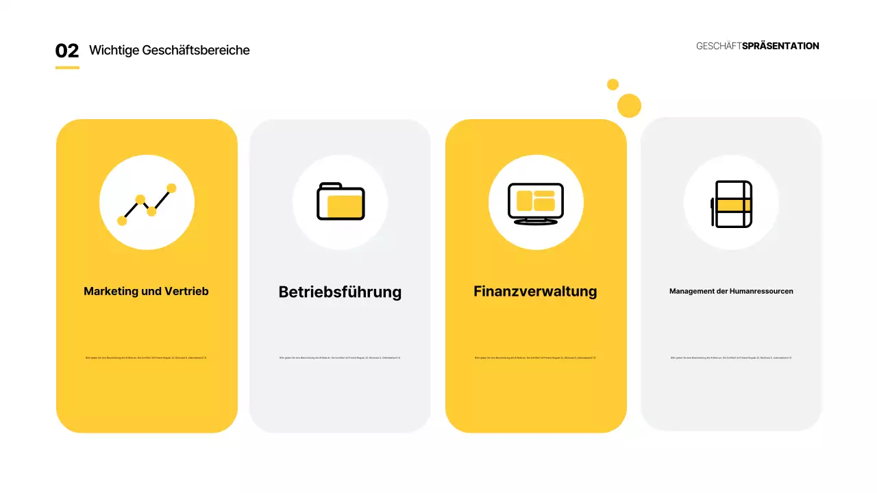 Gelb Grundlegende Geschäftsberichte