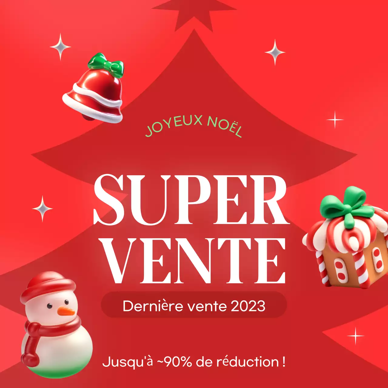 Promotion de Noël rouge et cosy