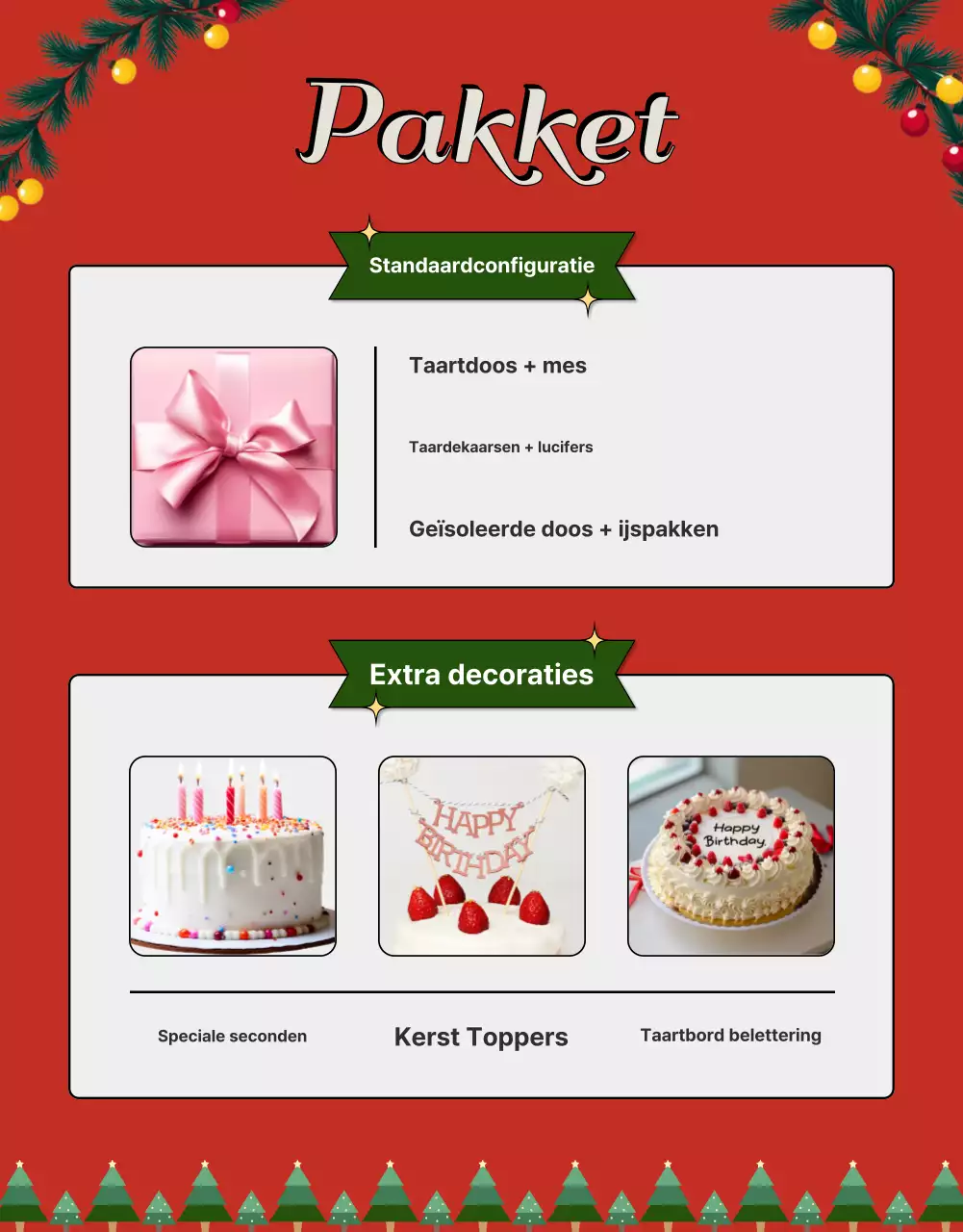 Rode Vintage Kersttaart Promotie