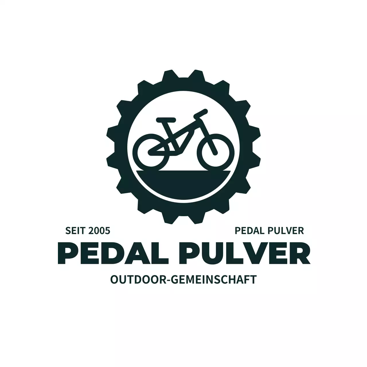 schwarzes Logo im Freien Gemeinschaft moderner Stil