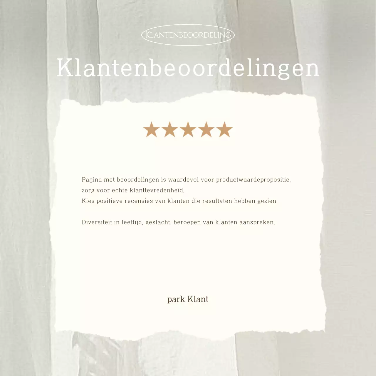 Beige Modern Review Advertentie