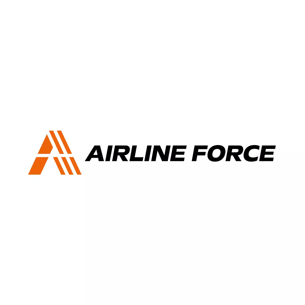 Orange Minimal Airline Advertisement Logo